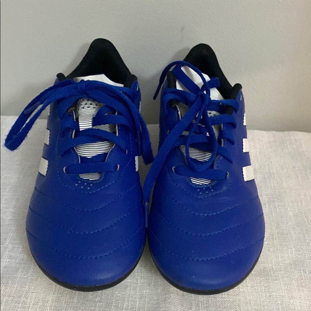 Adidas kids Blue/white unisex lace up Soccer Cleats size 3.5 - Picture 3 of 9